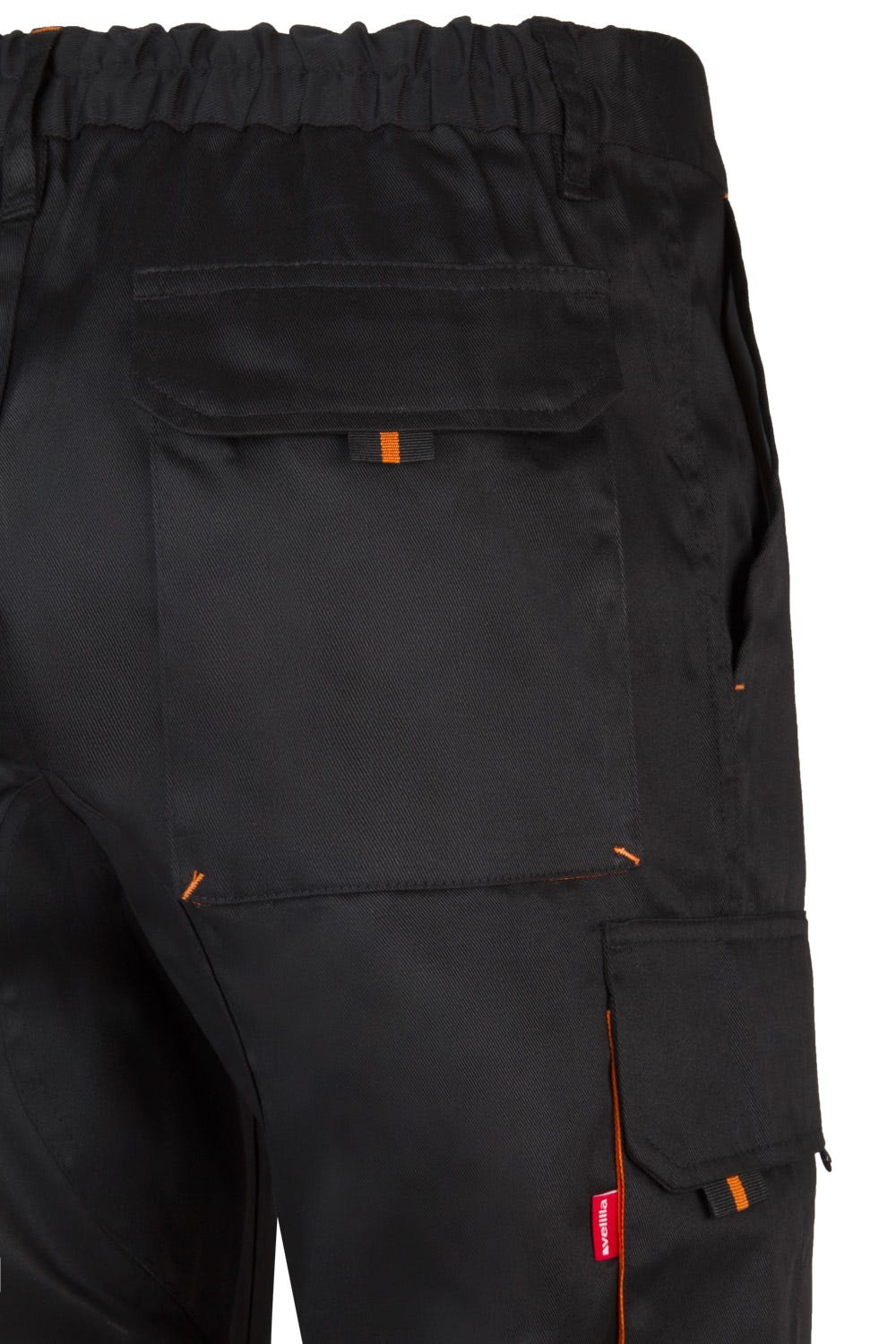 Pantaloni tercot 200g negru/portocaliu V103004