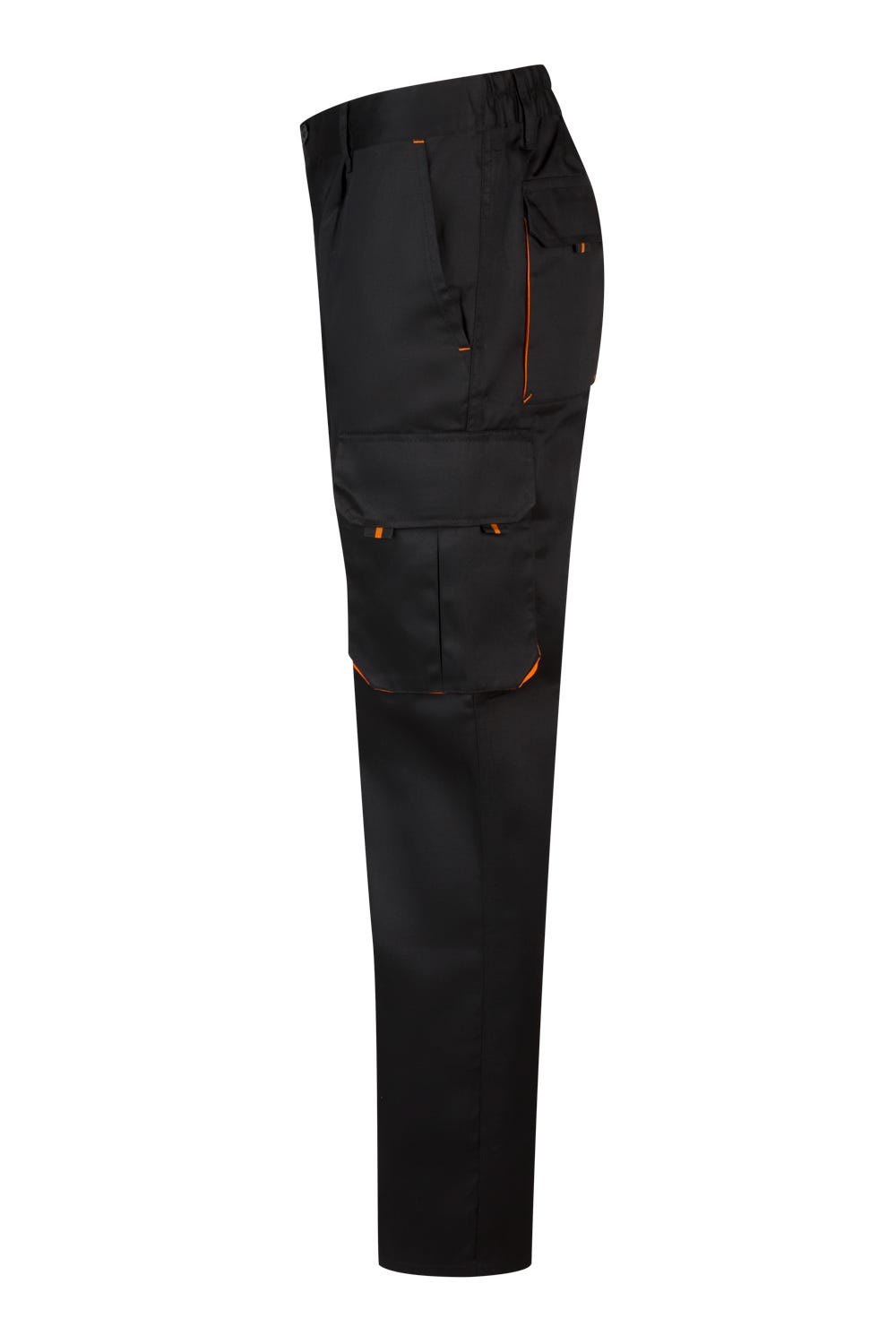 Pantaloni tercot 200g negru/portocaliu V103004