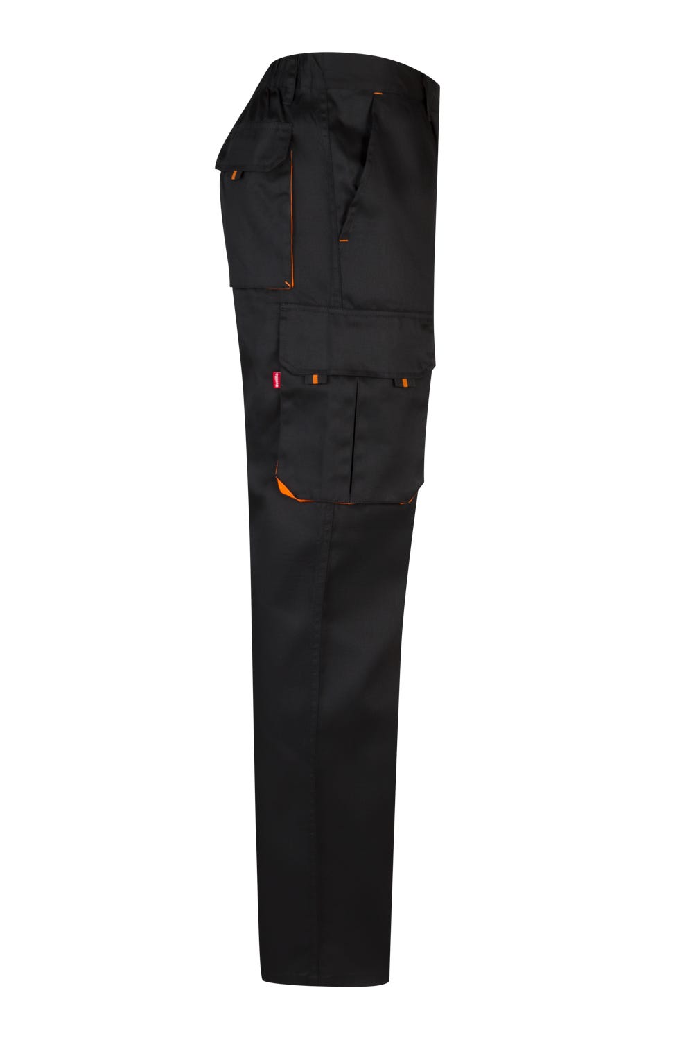 Pantaloni tercot 200g negru/portocaliu V103004