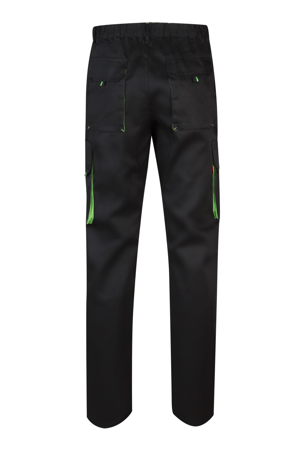 Pantaloni tercot 200g negru/verde lime V103004