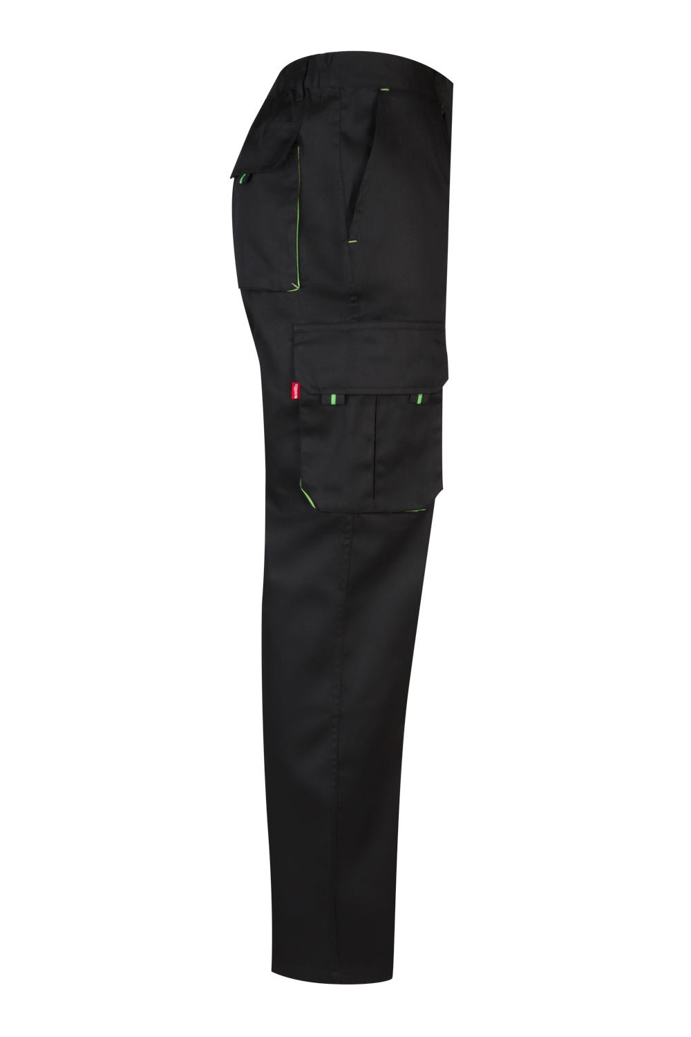 Pantaloni tercot 200g negru/verde lime V103004