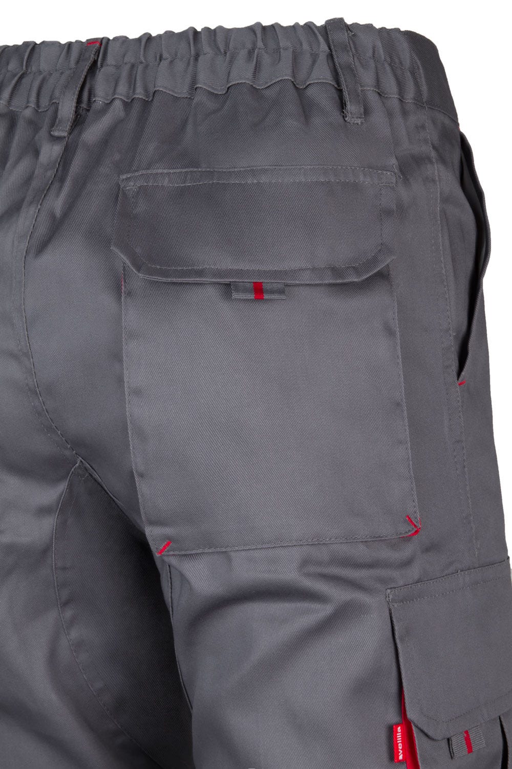 Pantaloni tercot 200g gri/rosu V103004