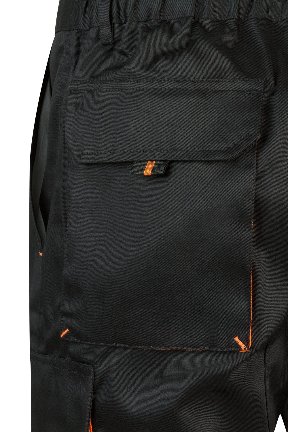Pantaloni tercot 200g negru/portocaliu V103007
