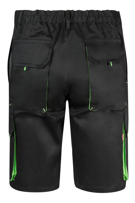 Pantaloni tercot 200g negru/verde lime V103007