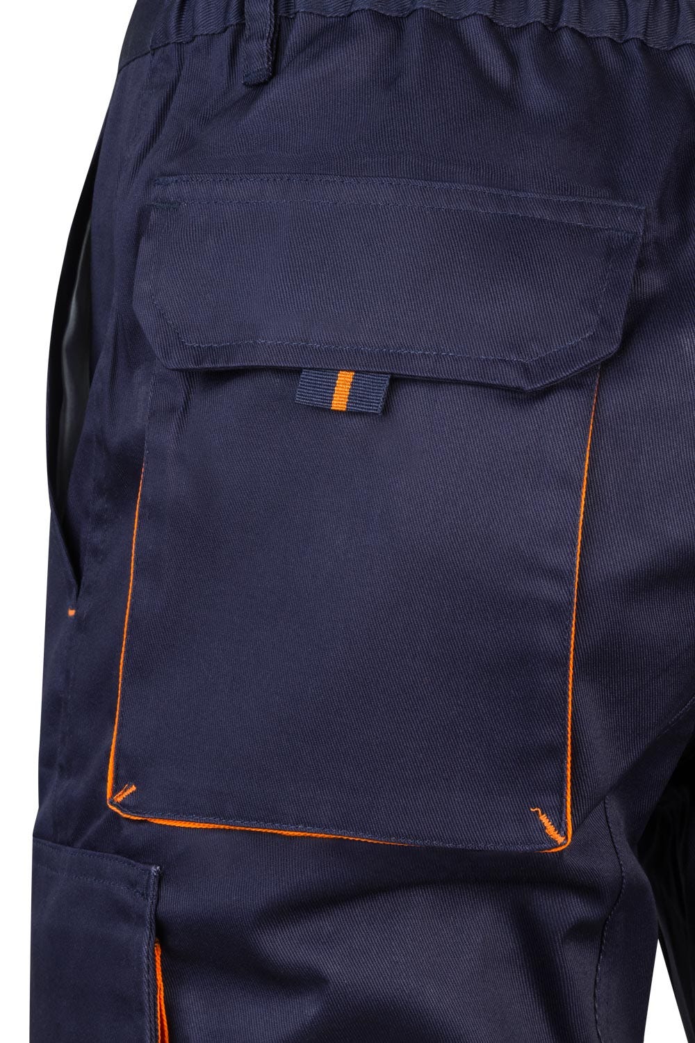Pantaloni tercot 200g albastru marin/portocaliu V103007