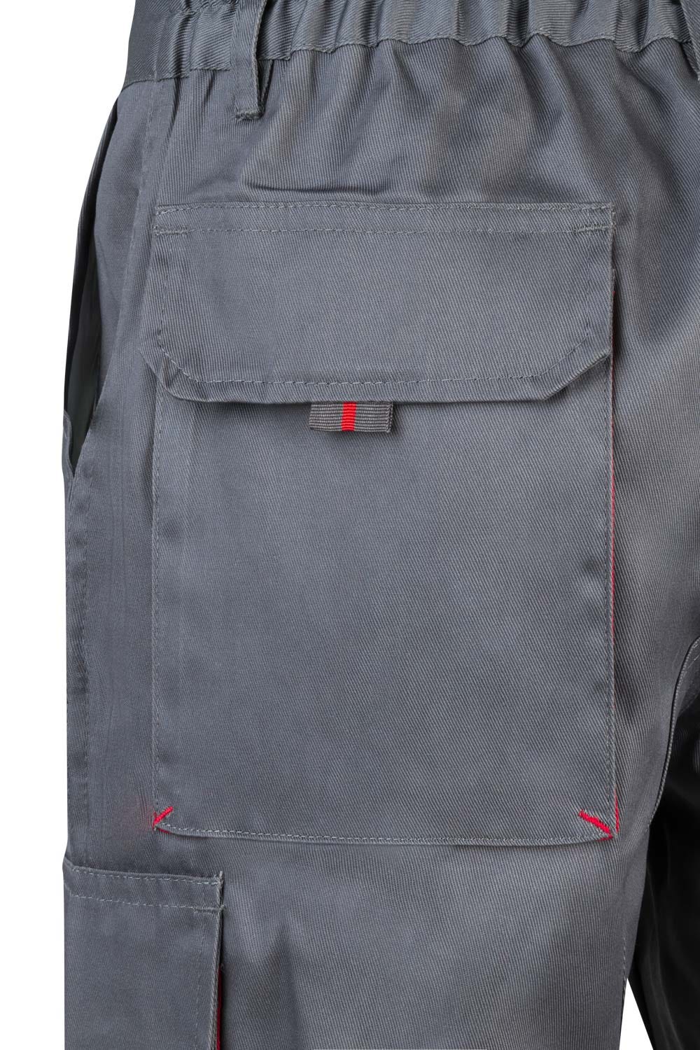 Pantaloni tercot 200g gri/rosu V103007