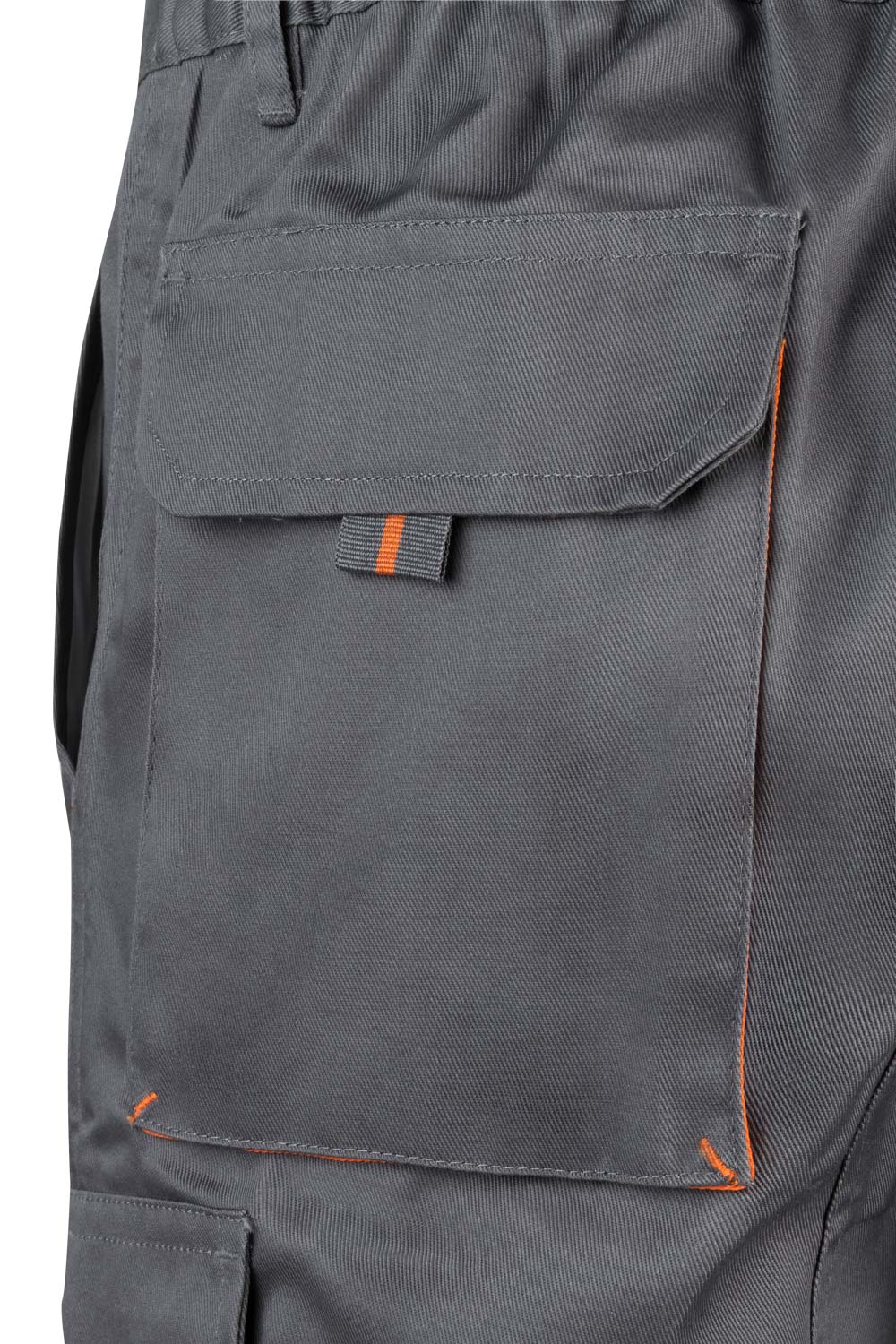 Pantaloni tercot 200g gri/portocaliu V103007