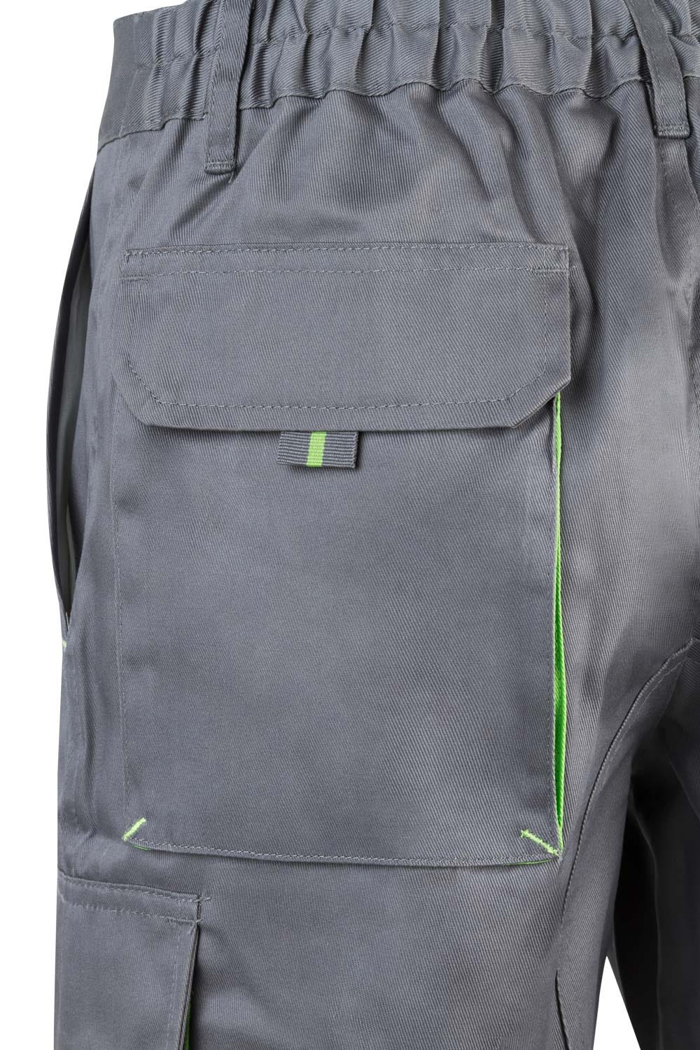 Pantaloni tercot 200g gri/verde lime V103007