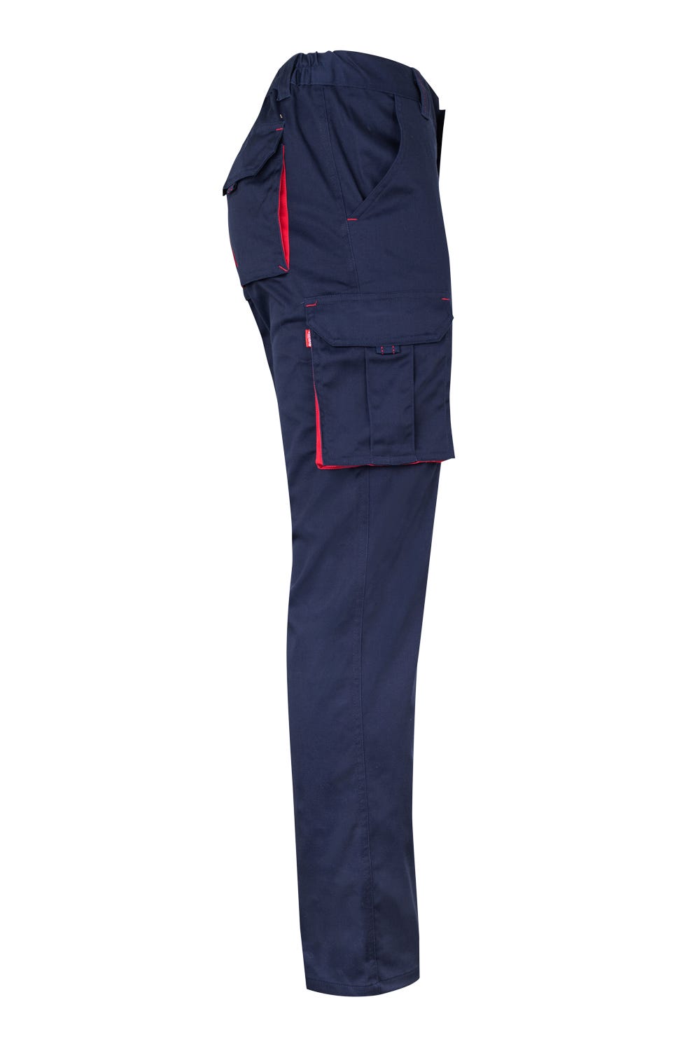 Pantaloni stretch 240g albastru marin/rosu V103024S