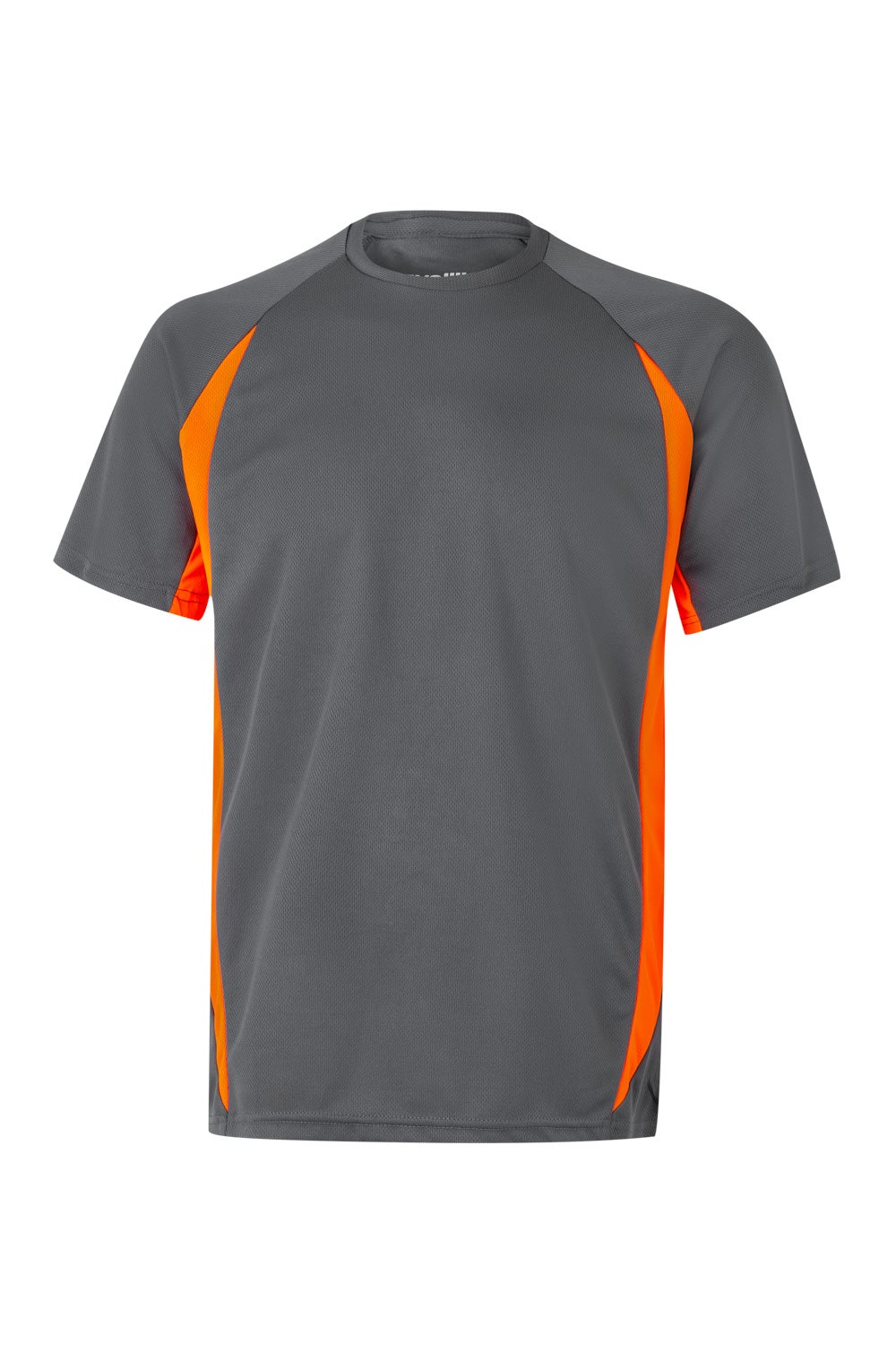 Tricou poliester 160g gri/portocaliu fluo V105501