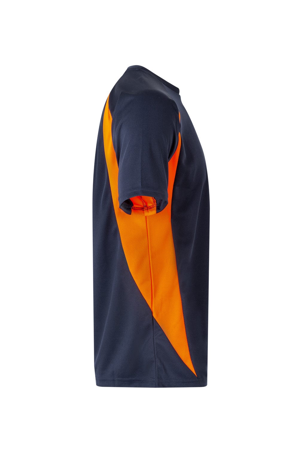 Tricou poliester 160g bleumarin/portocaliu V105501