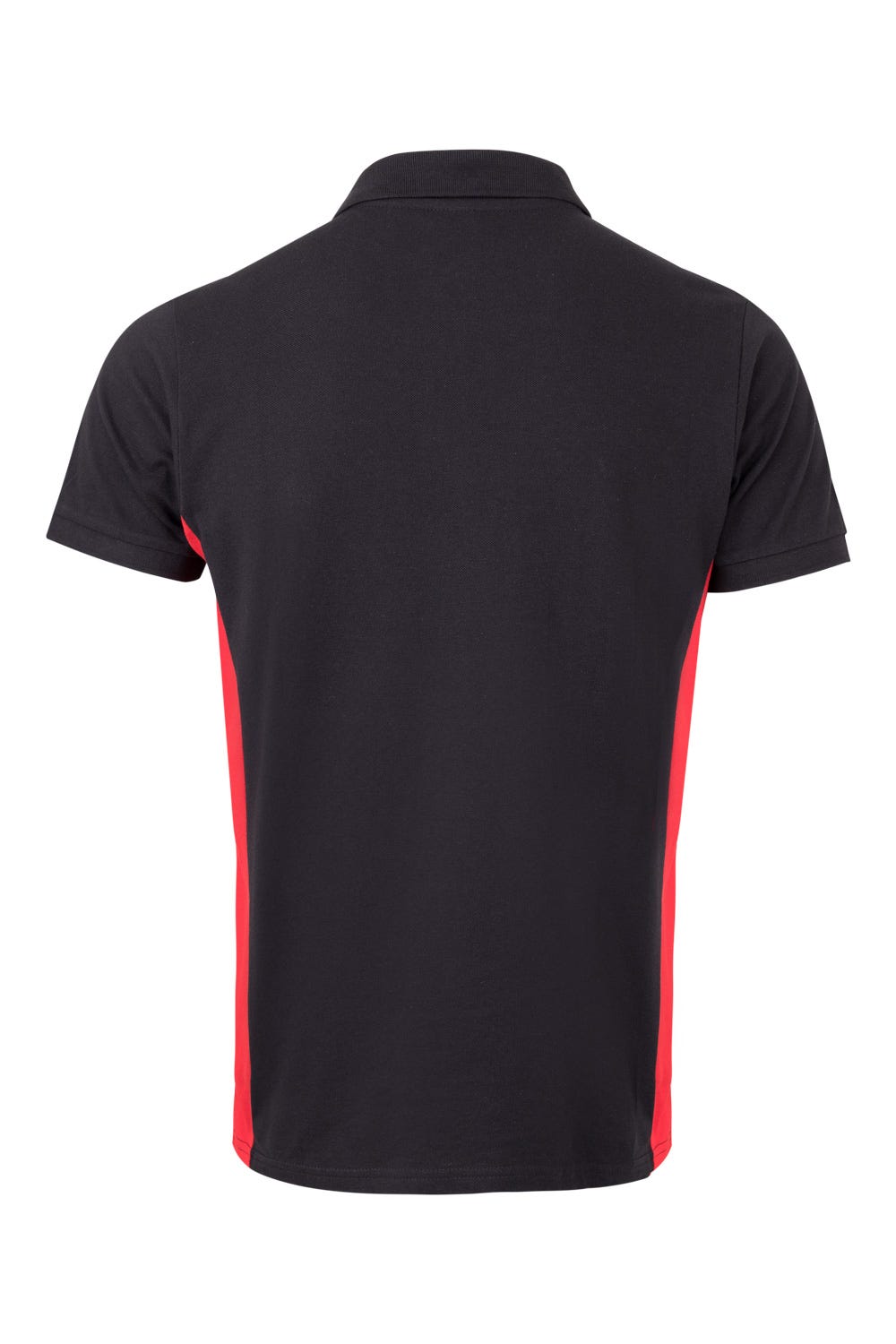 Tricou polo maneca scurta bumbac 180g negru/rosu V105504