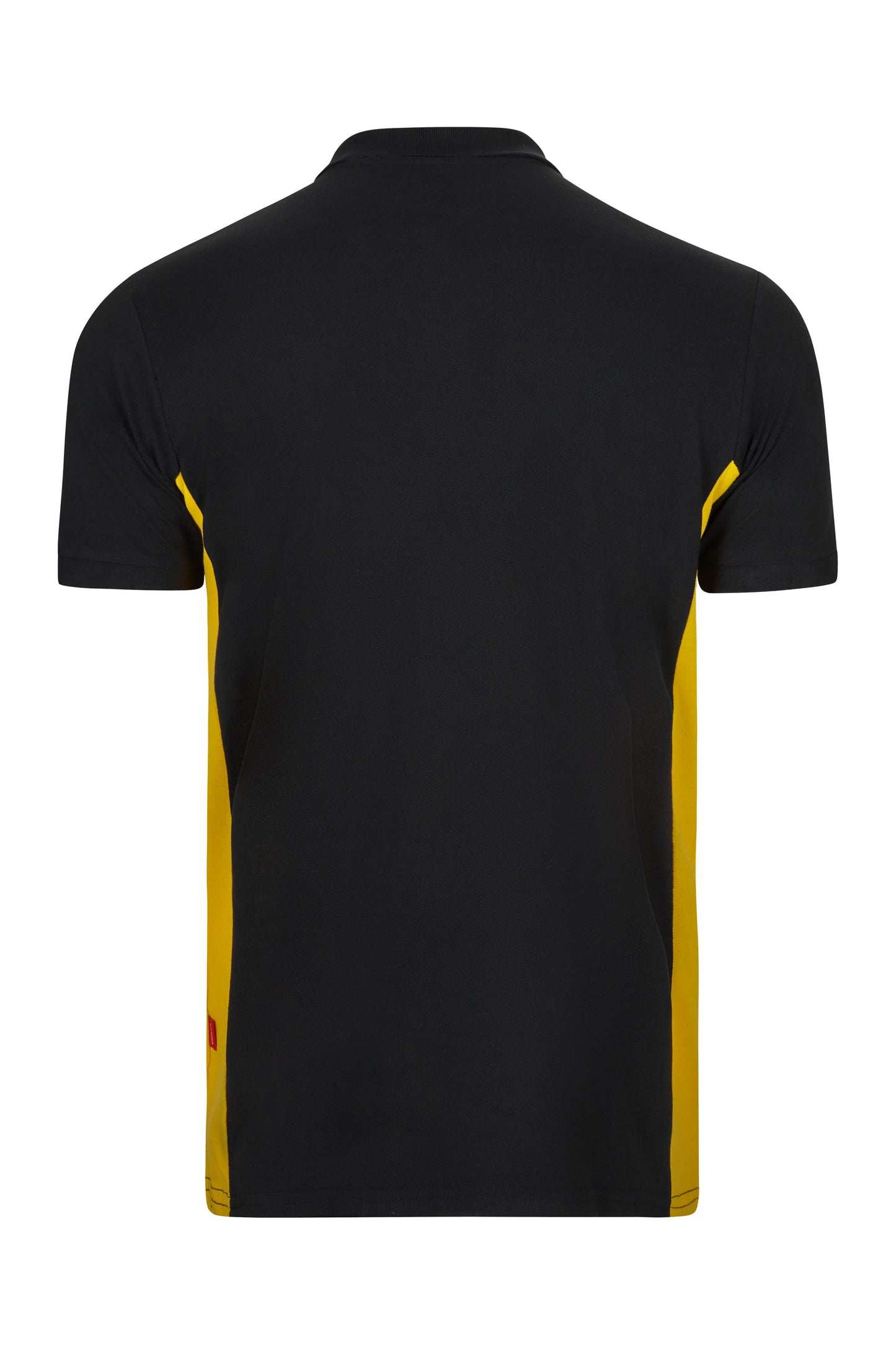 Tricou polo maneca scurta bumbac 180g negru/galben V105504