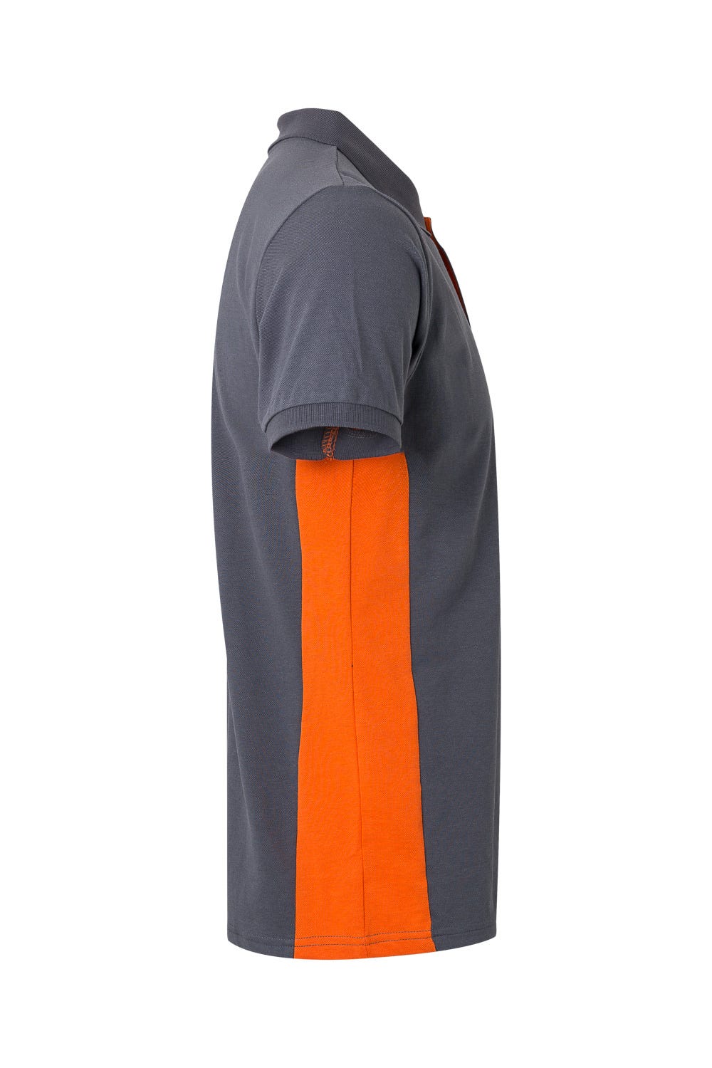 Tricou polo maneca scurta bumbac 180g gri/portocaliu V105504