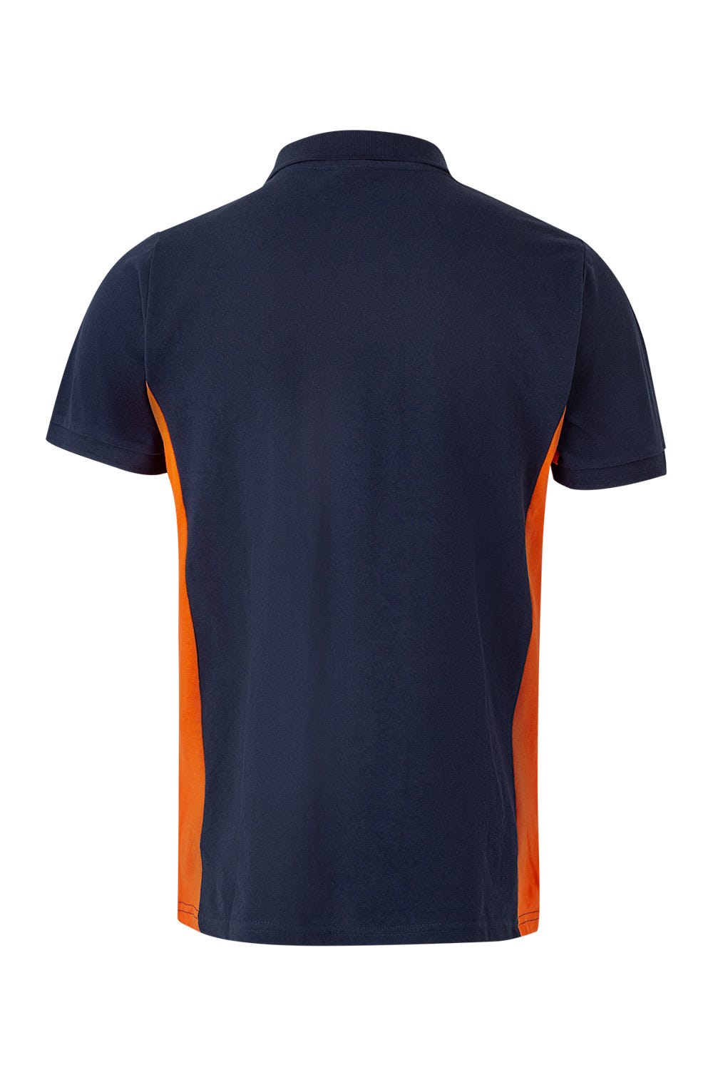 Tricou polo maneca scurta bumbac 180g albastru marin/portocaliu V105504