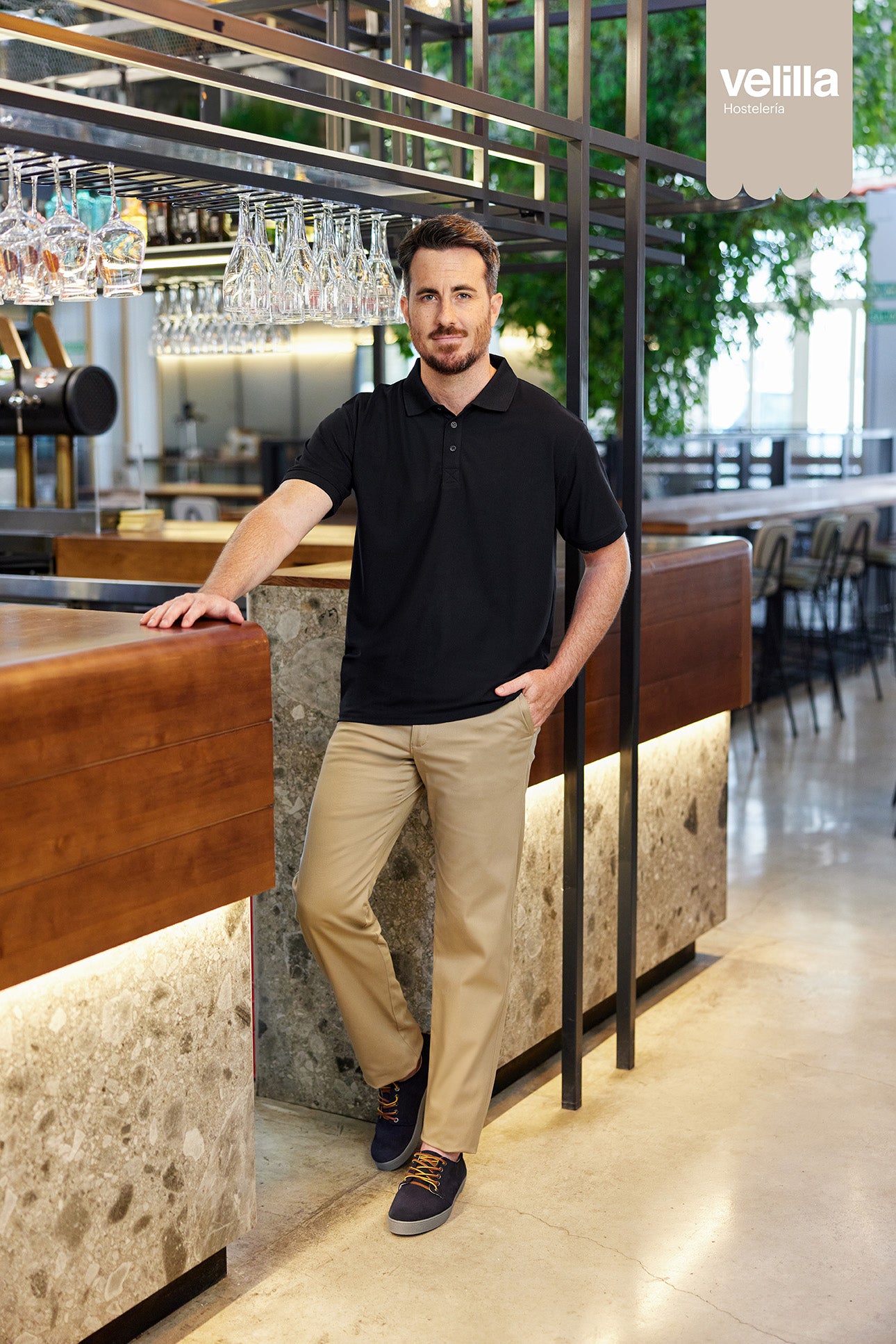 Pantaloni chino stretch 260g albastru marin V403010S