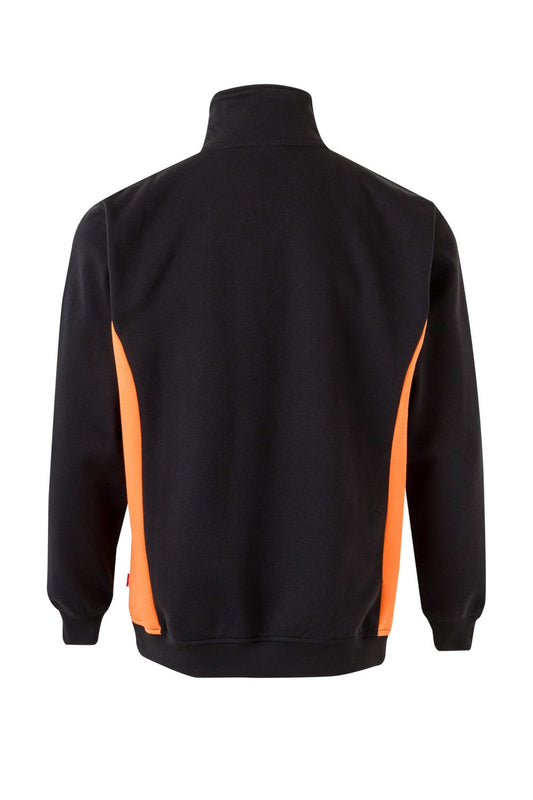 Pulover plush 260g fermoar negru/portocaliu V105704