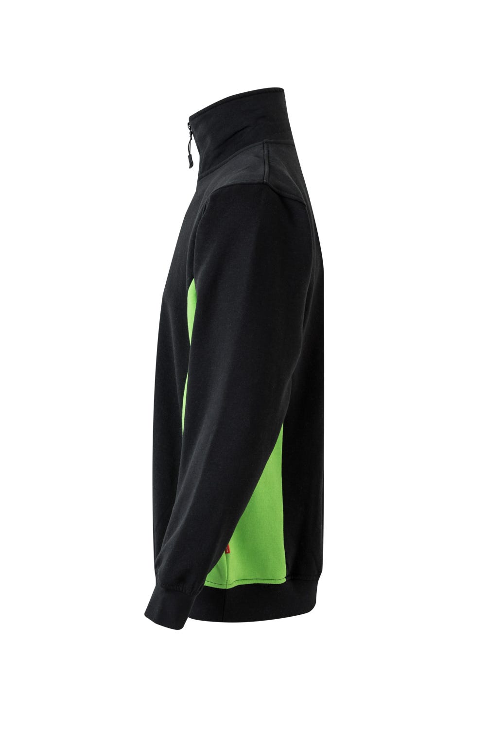 Pulover plush 260g fermoar negru/verde lime V105704