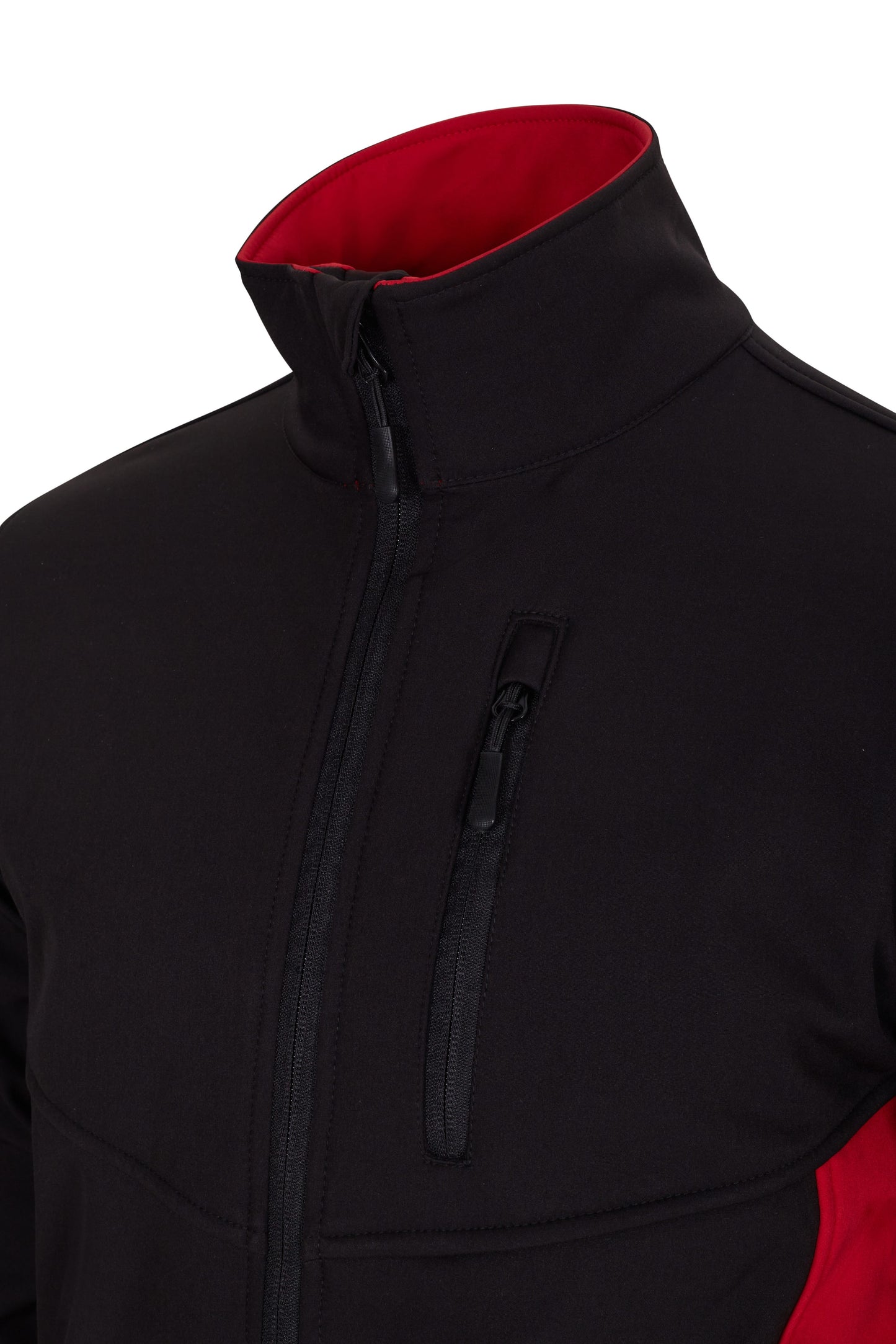 Jacheta soft shell 280g negru/rosu V106004