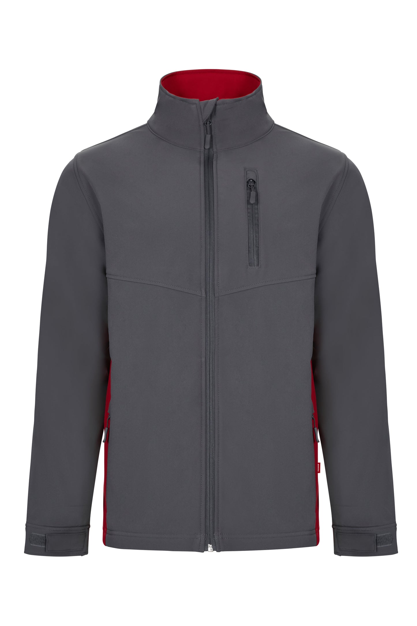 Jacheta soft shell 280g gri/rosu V106004