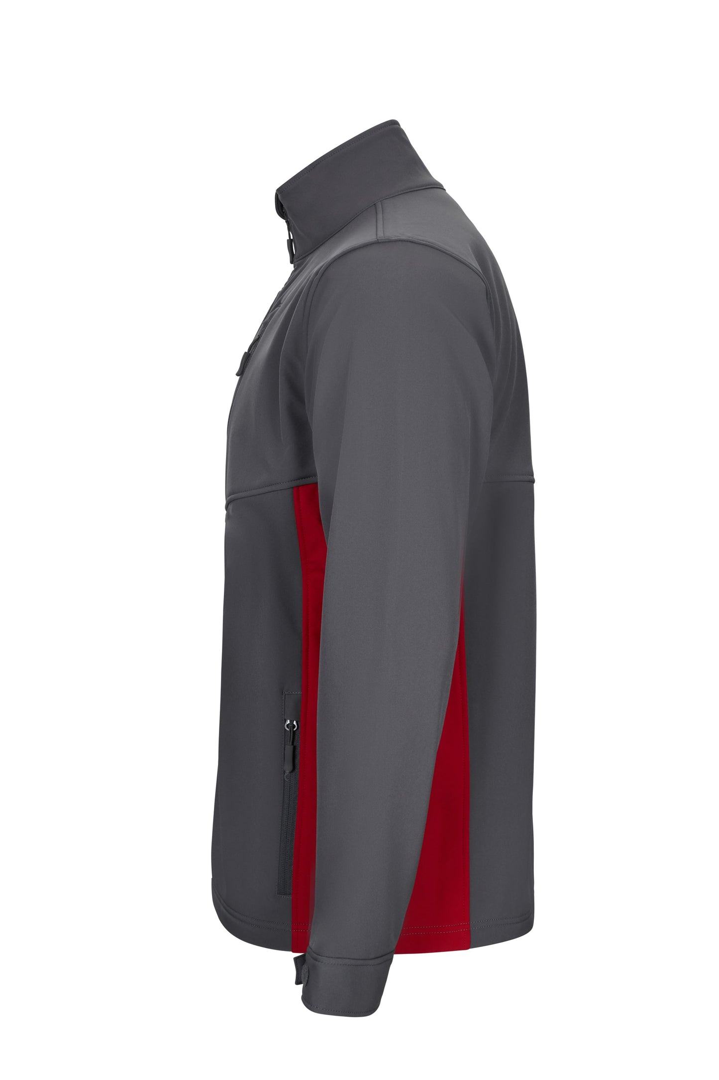 Jacheta soft shell 280g gri/rosu V106004