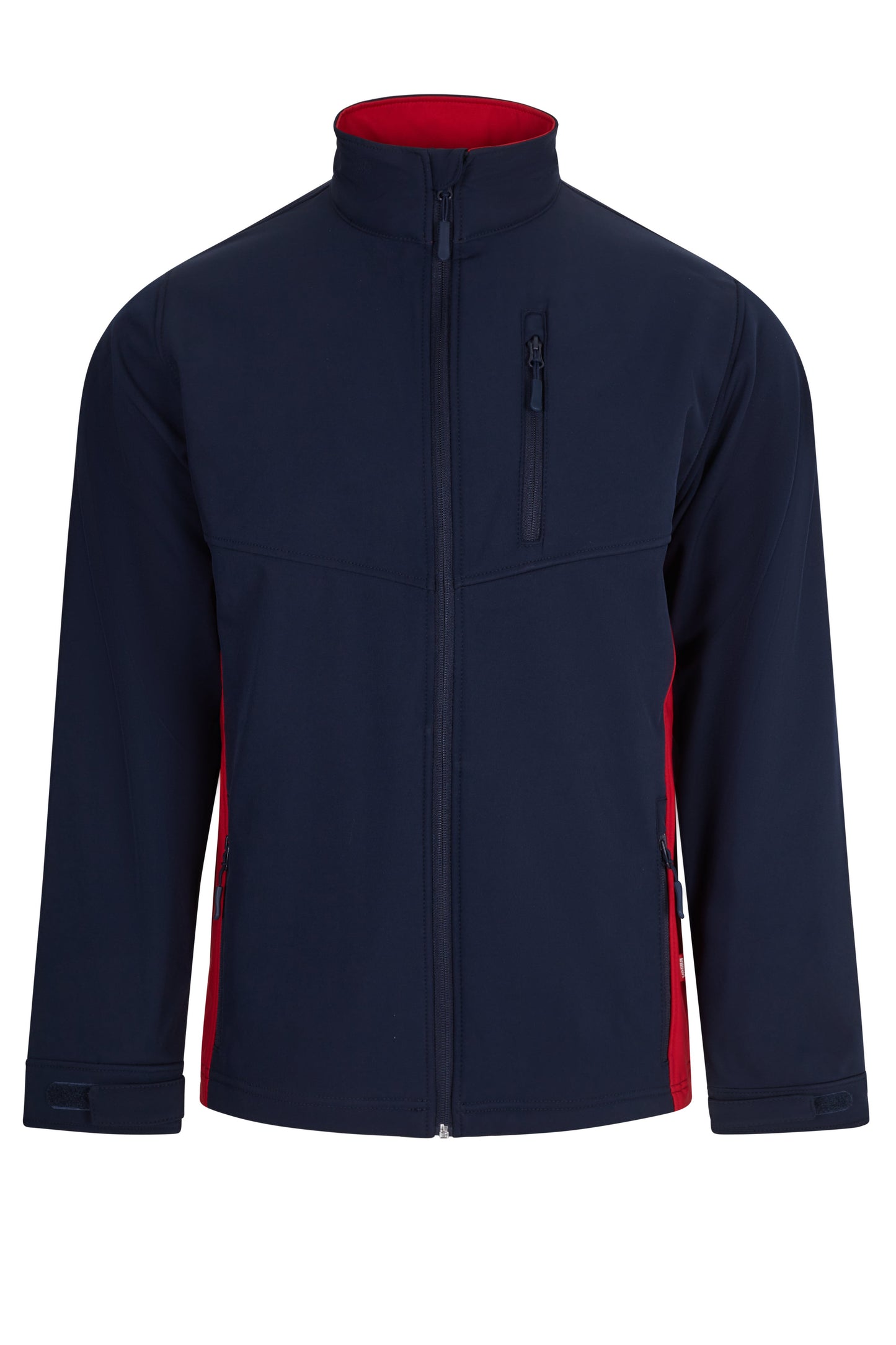 Jacheta soft shell 280g albastru marin/rosu V106004