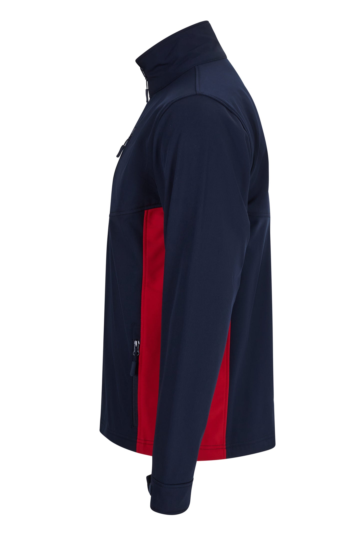 Jacheta soft shell 280g albastru marin/rosu V106004