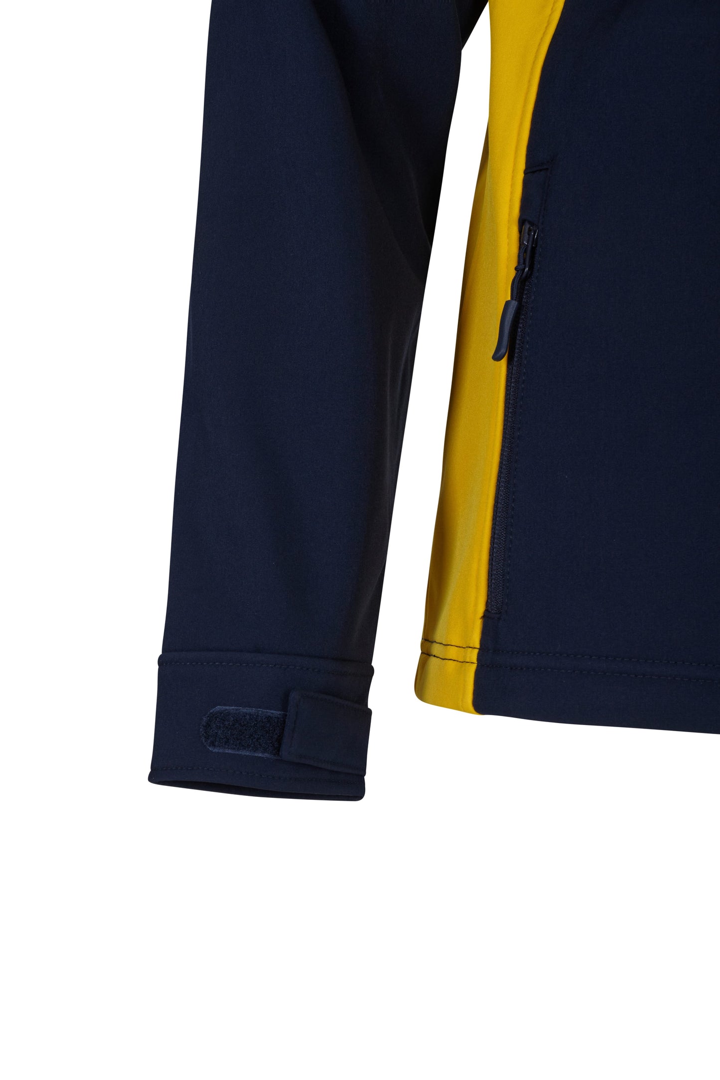 Jacheta soft shell 280g albastru marin/galben V106004