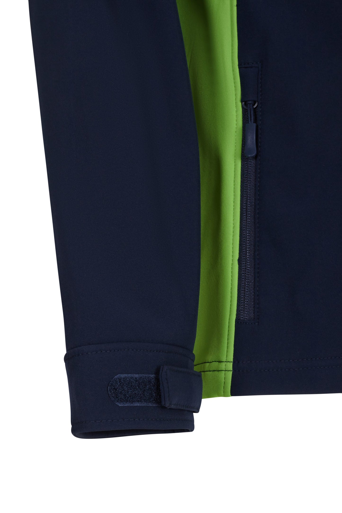 Jacheta soft shell 280g albastru marin/verde lime V106004