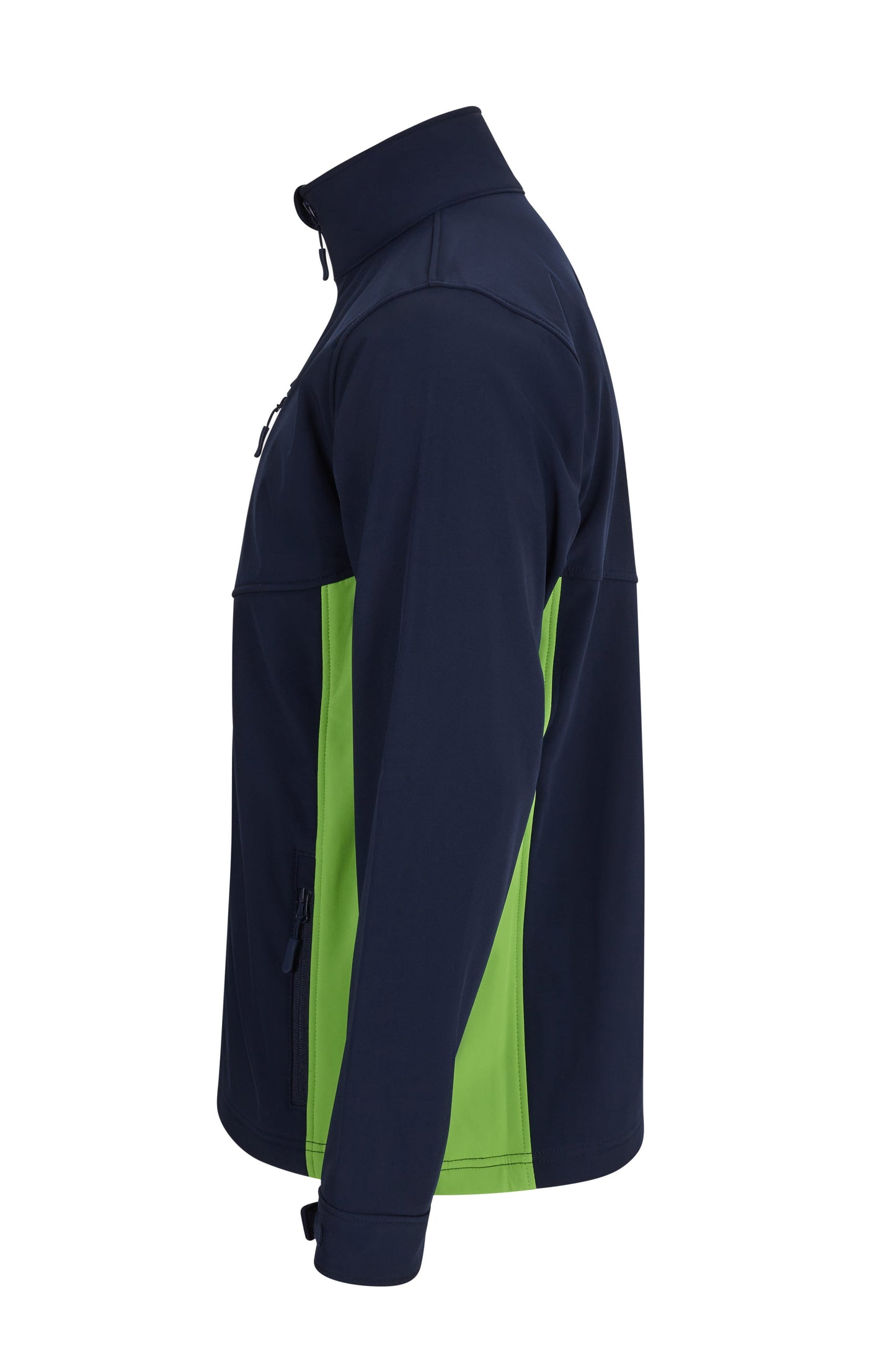 Jacheta soft shell 280g albastru marin/verde lime V106004