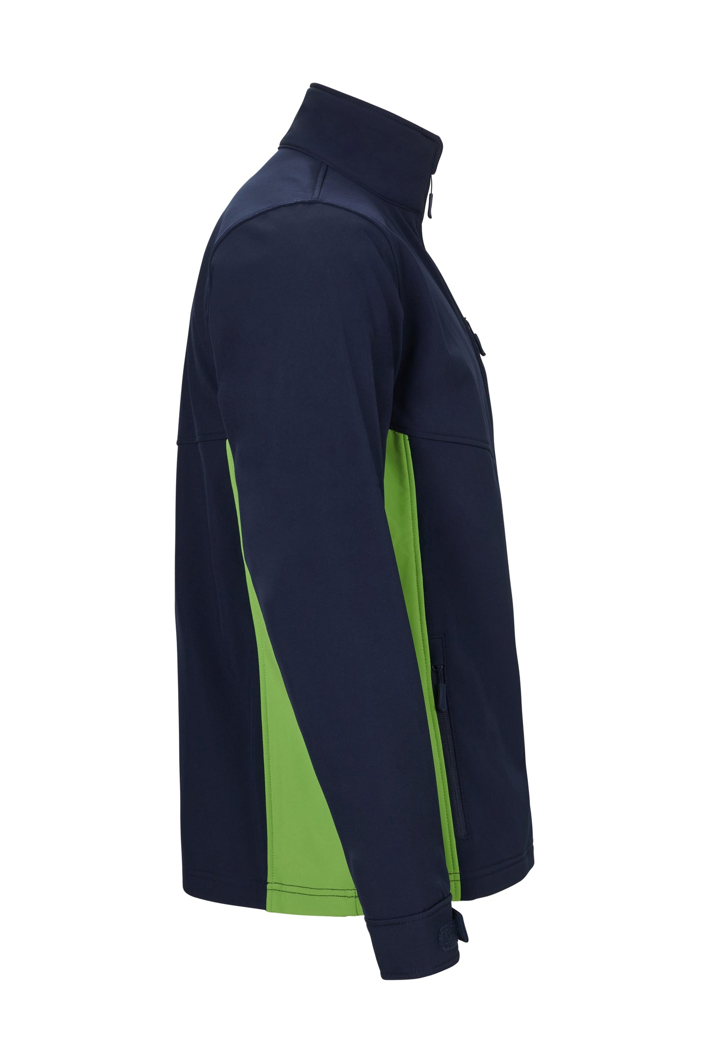 Jacheta soft shell 280g albastru marin/verde lime V106004
