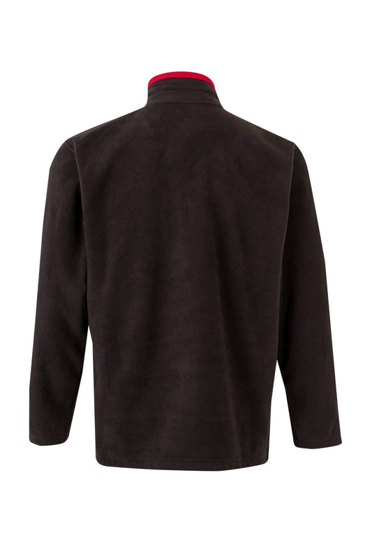 Jacheta fleece microfibra 220g negru/rosu V201504