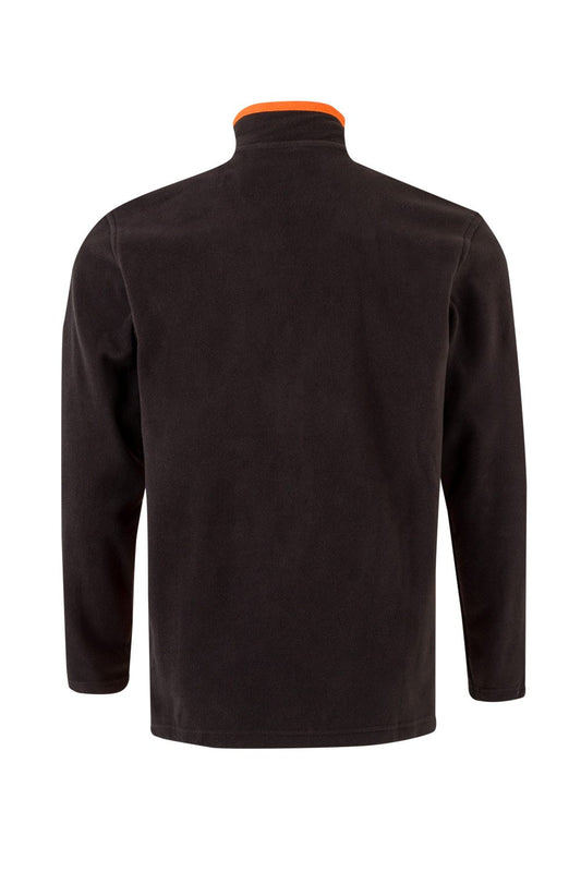 Jacheta fleece microfibra 220g negru/portocaliu V201504