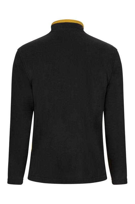 Jacheta fleece microfibra 220g negru/galben V201504