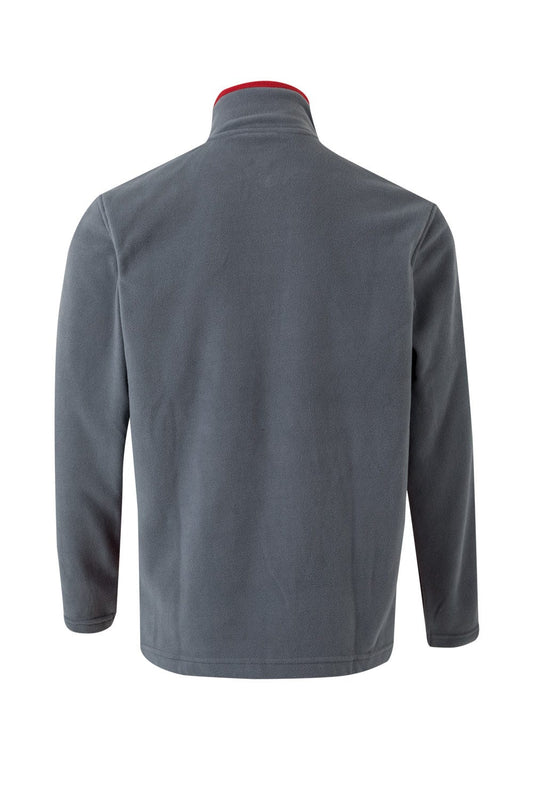 Jacheta fleece microfibra 220g gri/rosu V201504