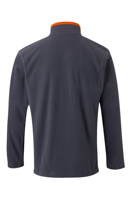 Jacheta fleece microfibra 220g gri/portocaliu V201504