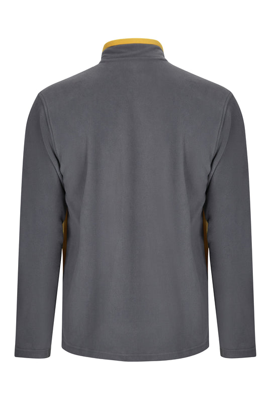 Jacheta fleece microfibra 220g gri/galben V201504