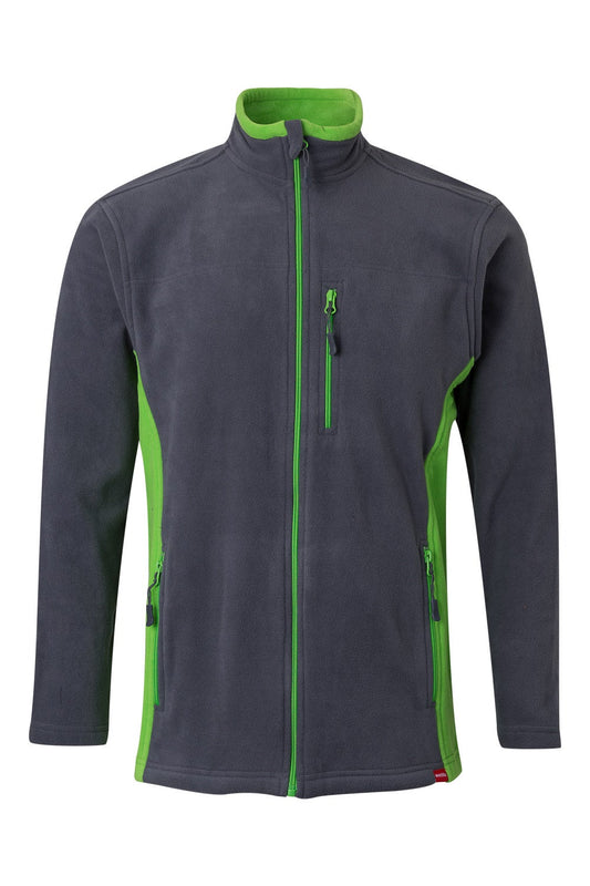 Jacheta fleece microfibra 220g gri/verde lime V201504