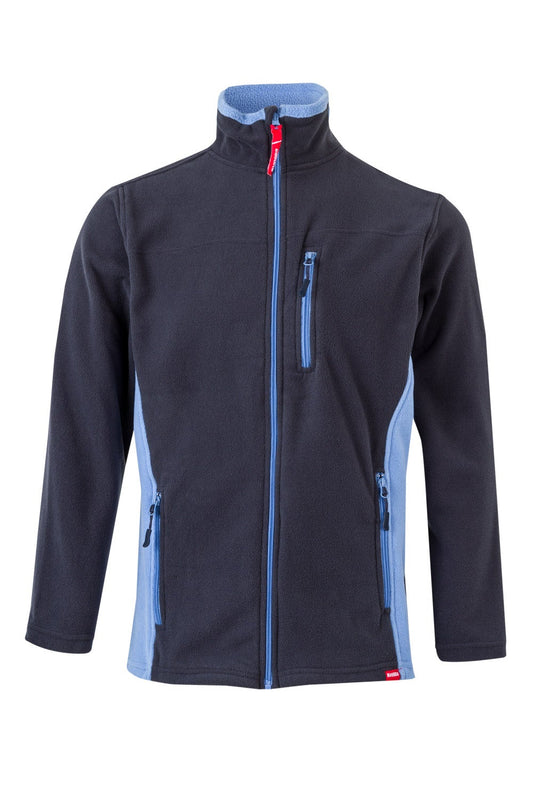 Jacheta fleece microfibra 220g albastru marin/albastru celest V201504