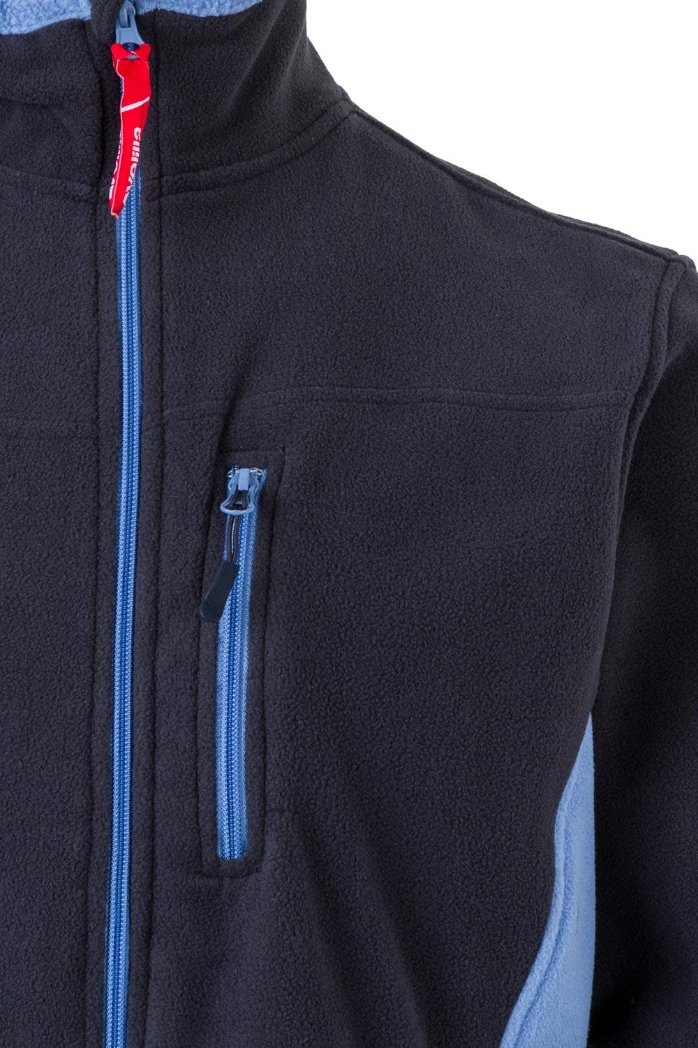 Jacheta fleece microfibra 220g albastru marin/albastru celest V201504