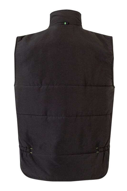 Vesta captusita poliester 220g negru/verde lime V205902