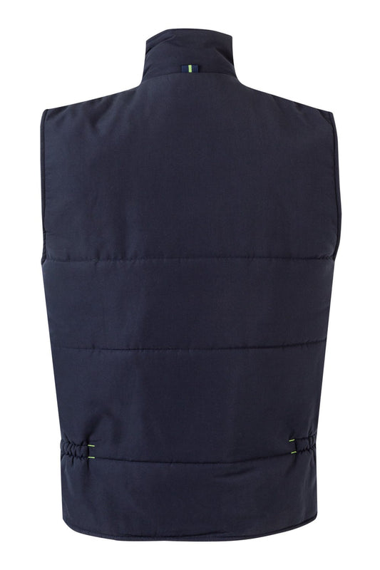 Vesta captusita poliester 220g albastru marin/verde lime V205902