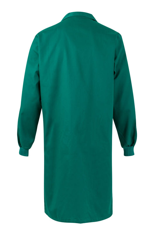 Halat lung tercot capse cu mansete elastice verde V259001