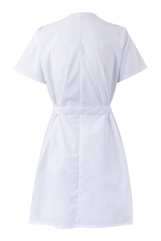 Sarafan poplin 105g dama alb V259002