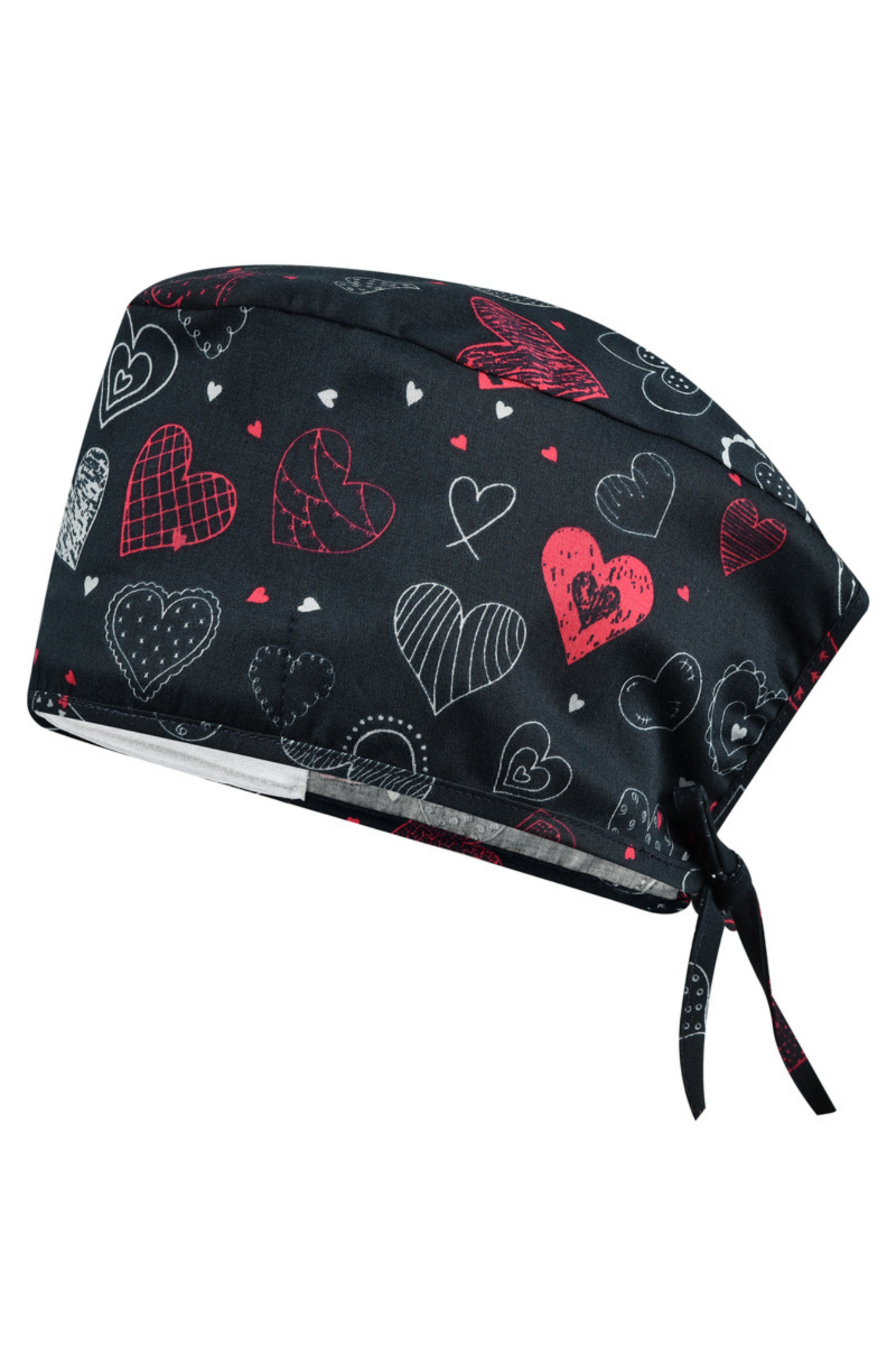 Bandana medicala stretch tercot 140g inimi negre unisex