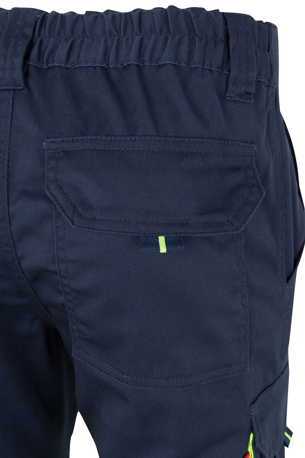 Pantaloni reflectorizanti stretch 240g bleumarin/galben V303002S