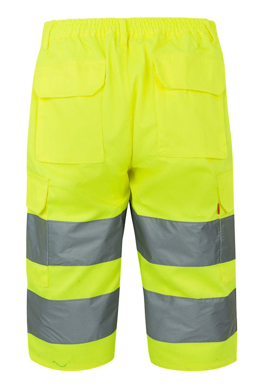 Pantaloni reflectorizanti scurti tercot 240g galben fluo V303005
