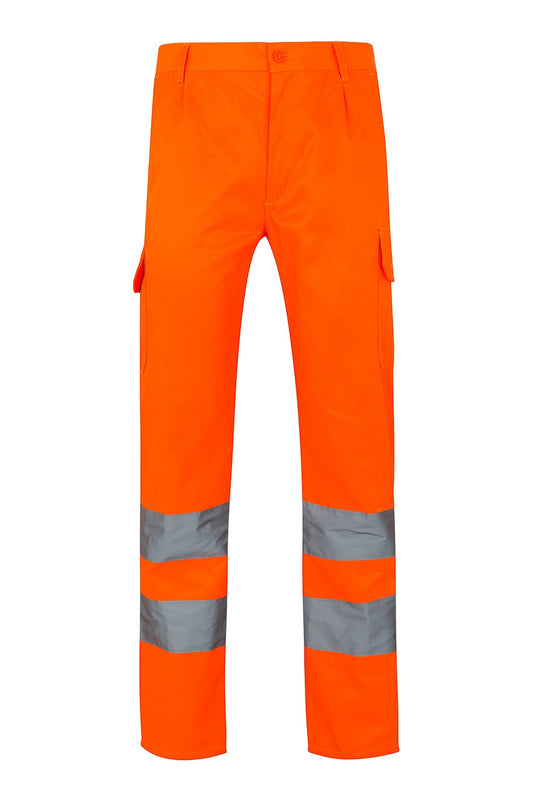 Pantaloni reflectorizanti tercot 240g portocaliu fluo V303006
