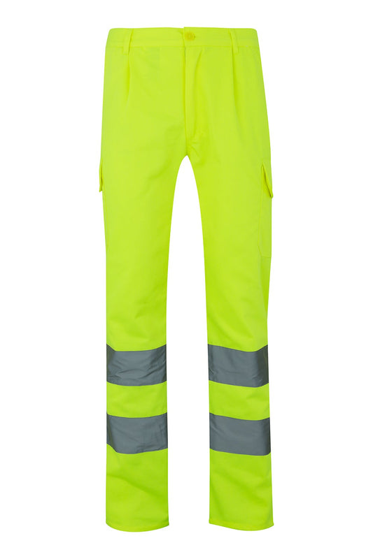 Pantaloni reflectorizanti tercot 240g galben fluo V303006