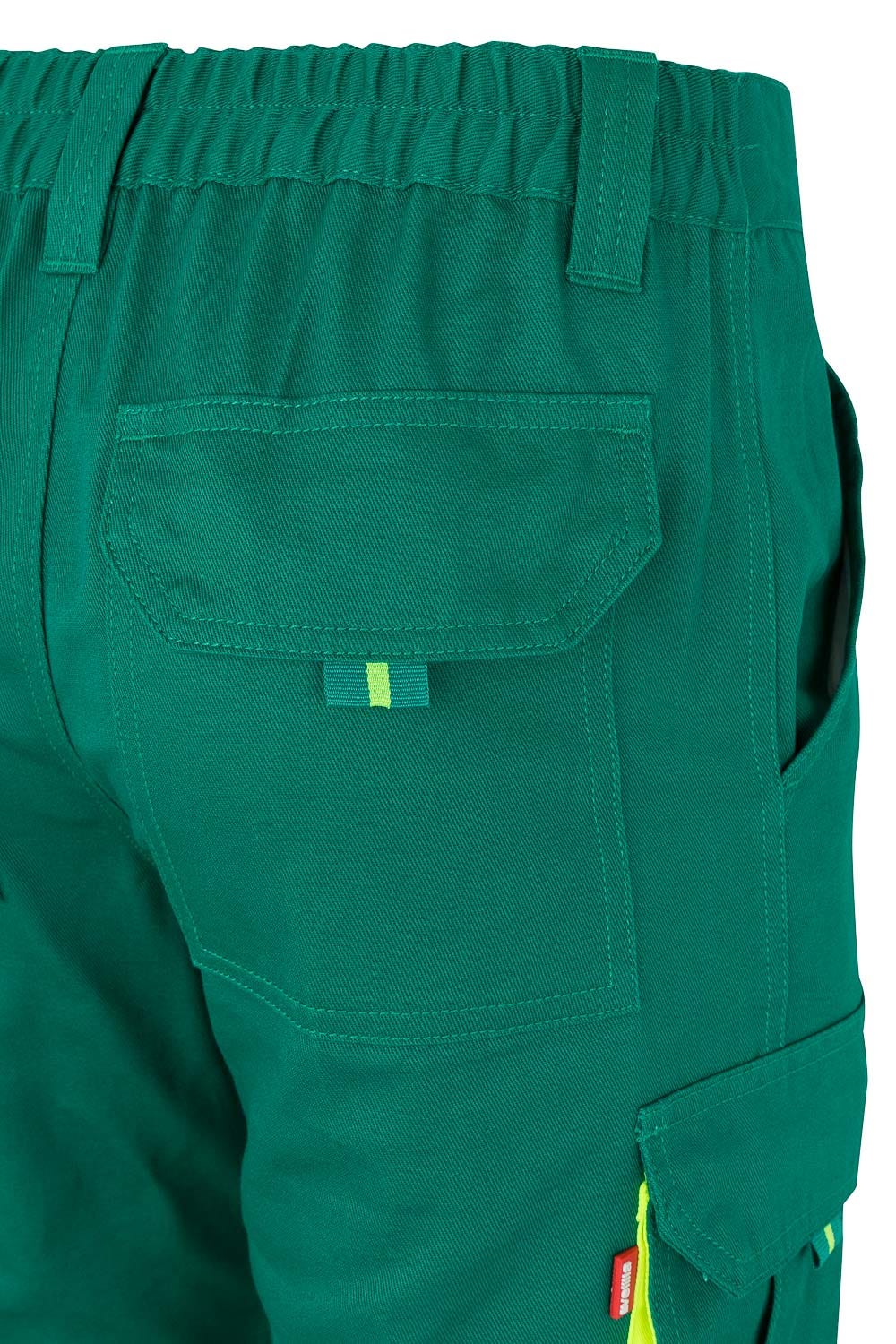 Pantaloni reflectorizanti bumbac 240g verde/galben V303007